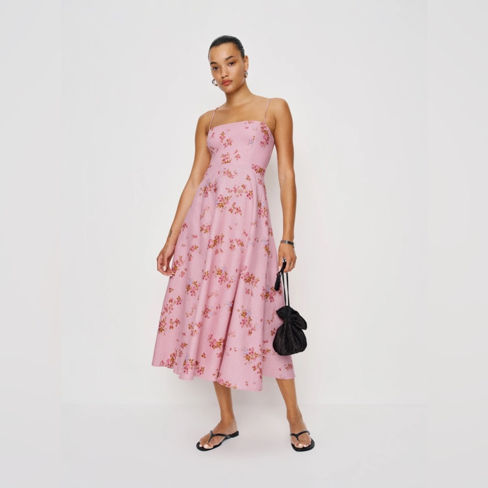 Reformation Monette linen dress color secret
